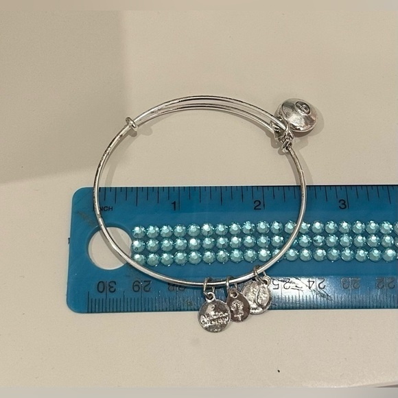 Alex & Ani November Birthstone Charm Bangle, Topaz - Picture 3 of 6